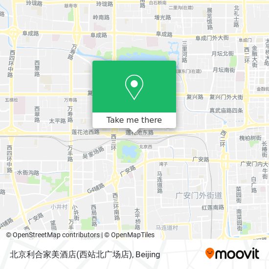 北京利合家美酒店(西站北广场店) map