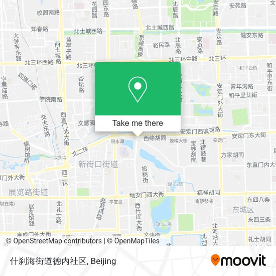 什刹海街道德内社区 map