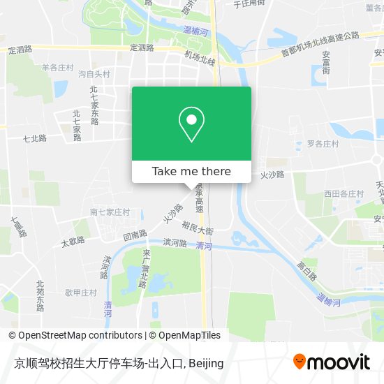京顺驾校招生大厅停车场-出入口 map