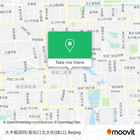 大半截胡同/新街口北大街(路口) map