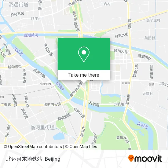 北运河东地铁站 map