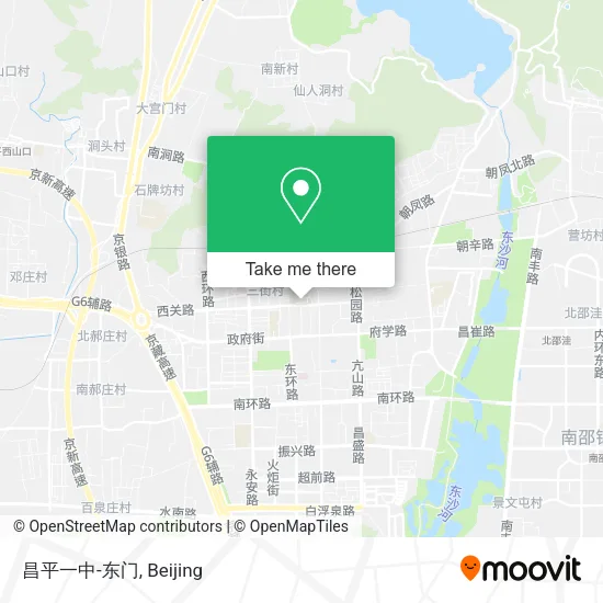 昌平一中-东门 map