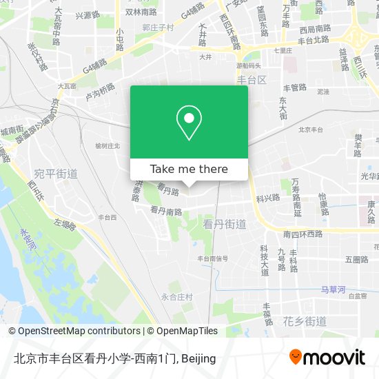北京市丰台区看丹小学-西南1门 map