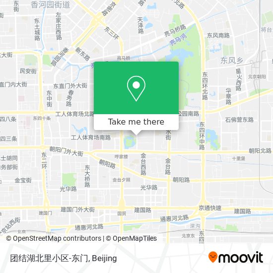 团结湖北里小区-东门 map