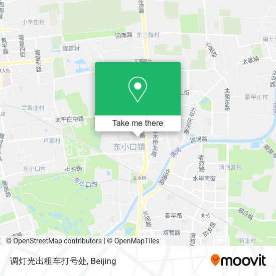 调灯光出租车打号处 map