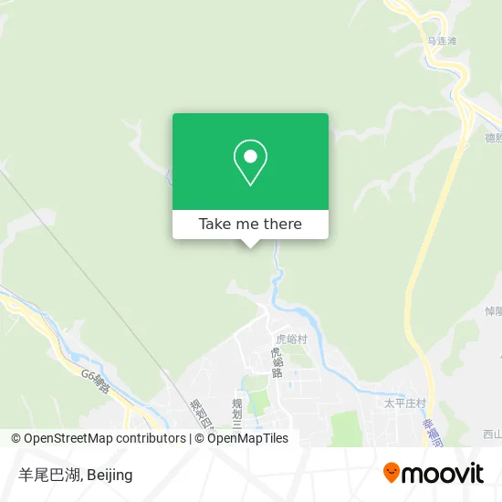 羊尾巴湖 map