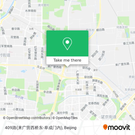 409路(来广营西桥东-阜成门内) map