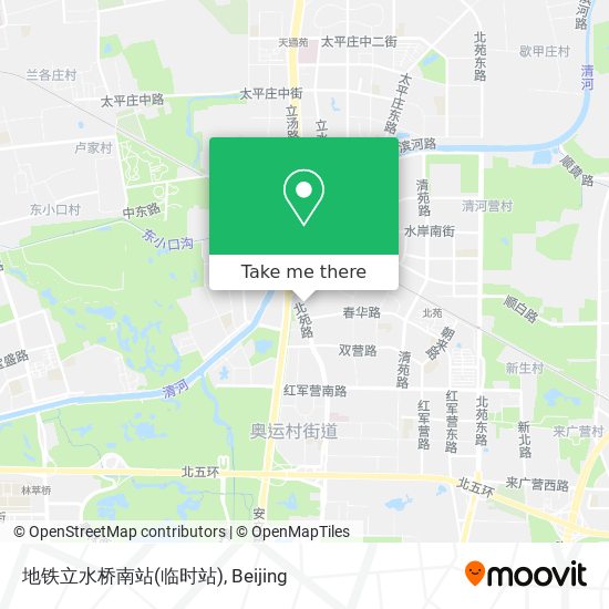 地铁立水桥南站(临时站) map