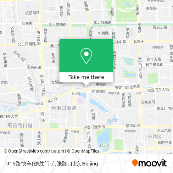 919路快车(德胜门-京张路口北) map