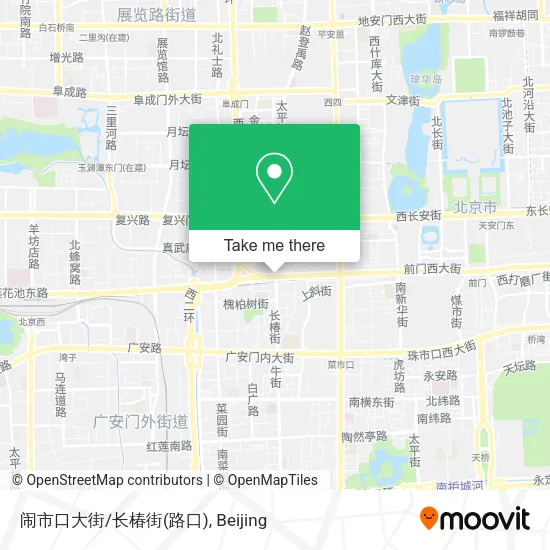 闹市口大街/长椿街(路口) map