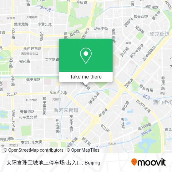 太阳宫珠宝城地上停车场-出入口 map