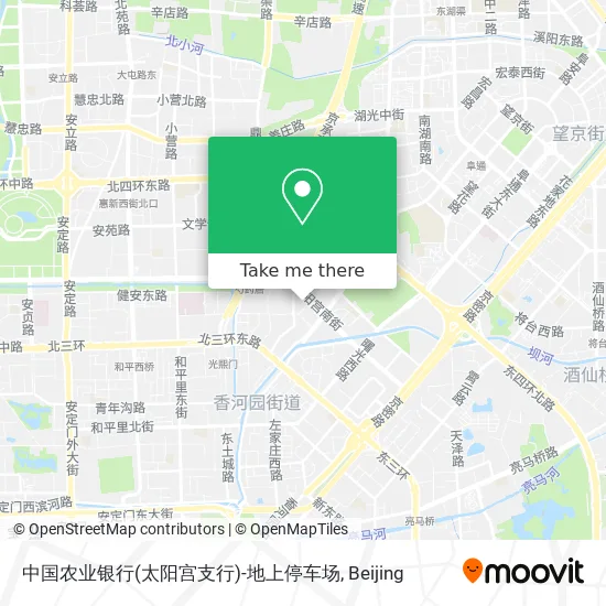 中国农业银行(太阳宫支行)-地上停车场 map