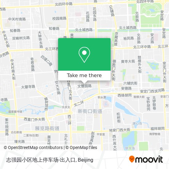 志强园小区地上停车场-出入口 map