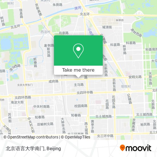 北京语言大学南门 map