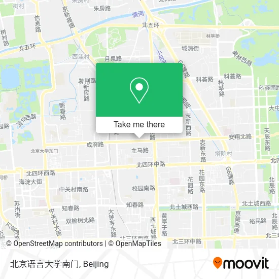 北京语言大学南门 map