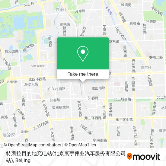 特斯拉目的地充电站(北京寰宇伟业汽车服务有限公司站) map