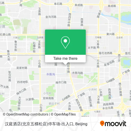 汉庭酒店(北京五棵松店)停车场-出入口 map