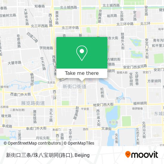 新街口三条/珠八宝胡同(路口) map