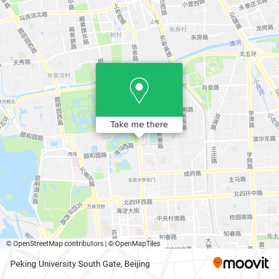 Peking University South Gate map