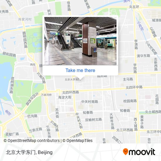 北京大学东门 map
