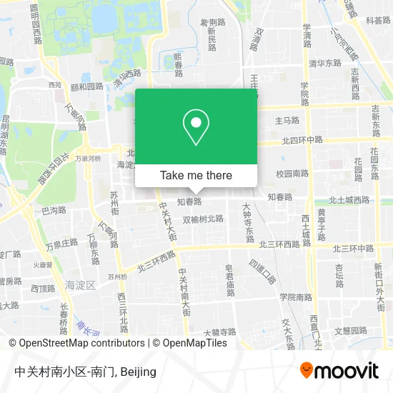 中关村南小区-南门 map