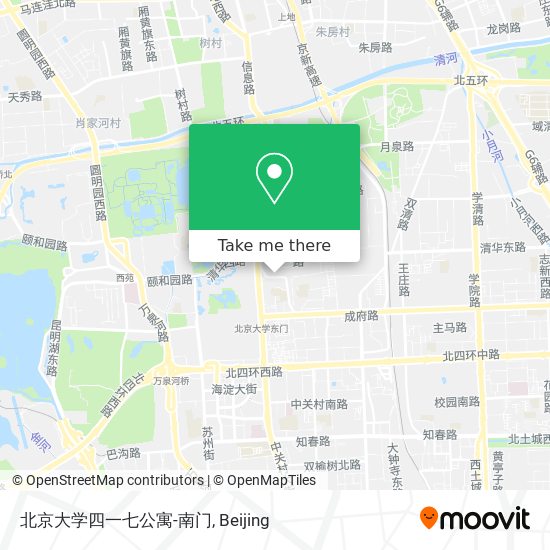 北京大学四一七公寓-南门 map