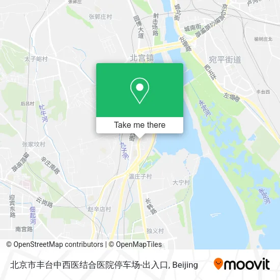 北京市丰台中西医结合医院停车场-出入口 map