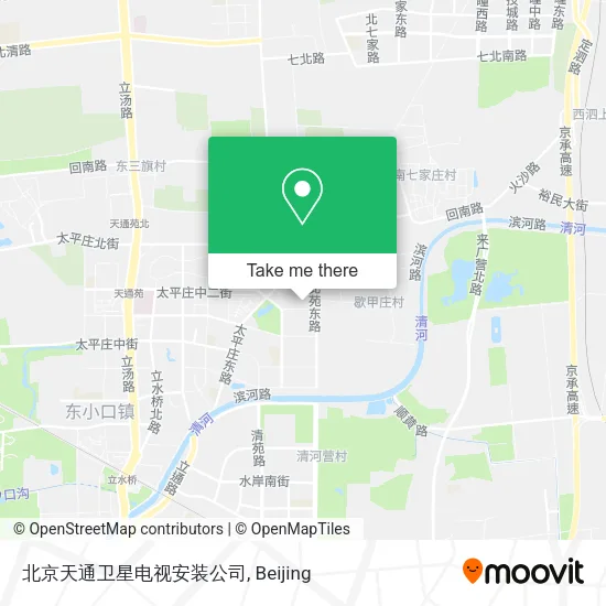 北京天通卫星电视安装公司 map