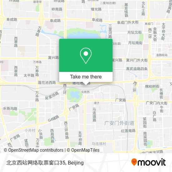北京西站网络取票窗口35 map