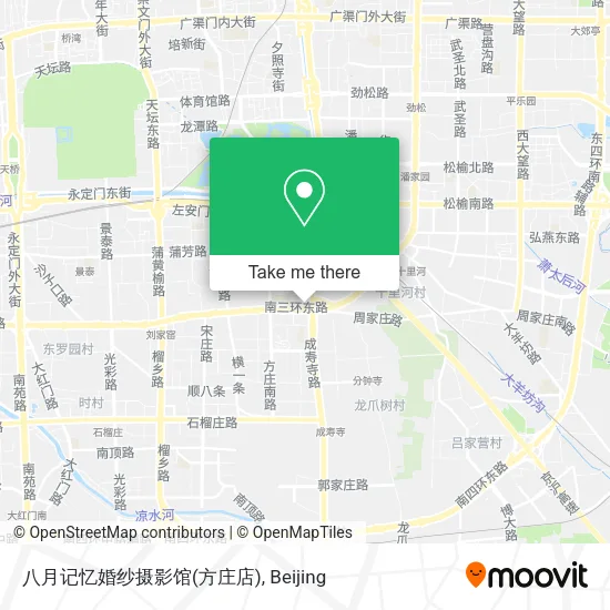 八月记忆婚纱摄影馆(方庄店) map