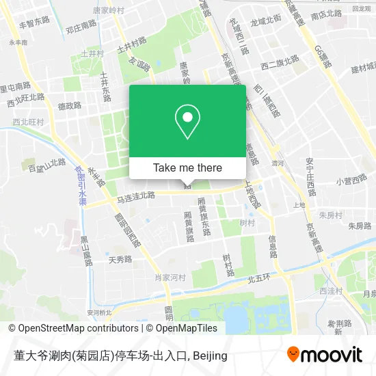董大爷涮肉(菊园店)停车场-出入口 map