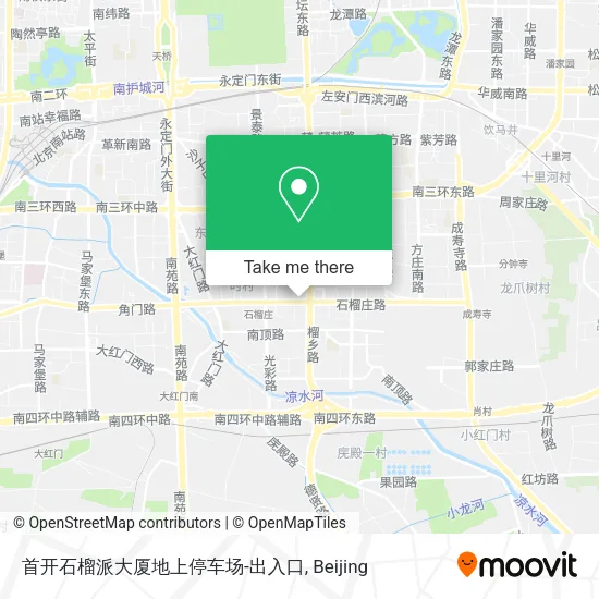 首开石榴派大厦地上停车场-出入口 map