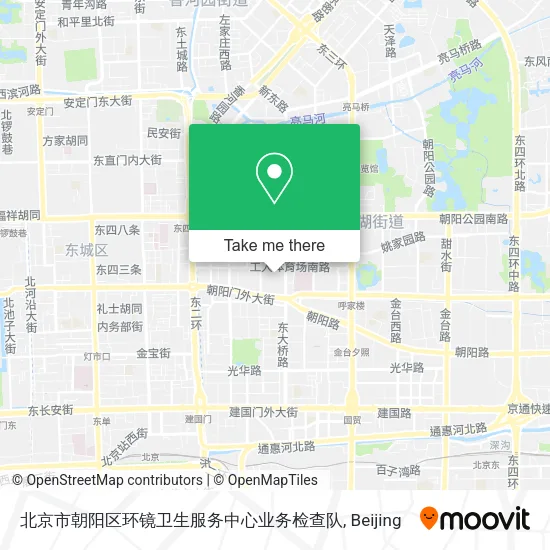 北京市朝阳区环镜卫生服务中心业务检查队 map