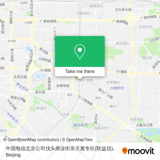 中国电信北京公司伐头商业街东天翼专区(联益信) map