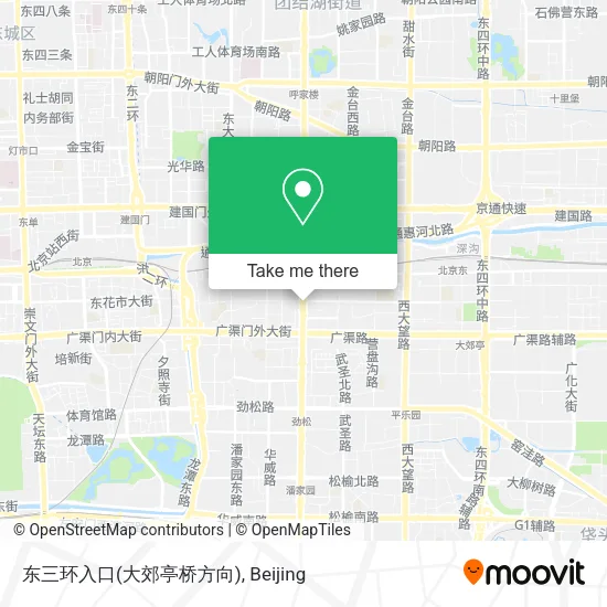 东三环入口(大郊亭桥方向) map