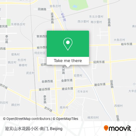 迎宾山水花园小区-南门 map