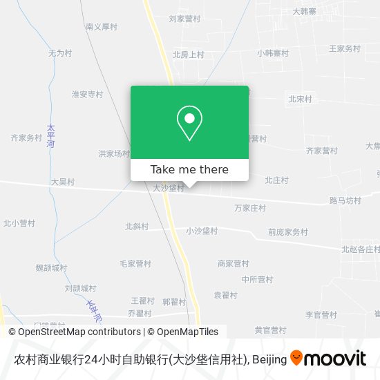 农村商业银行24小时自助银行(大沙垡信用社) map