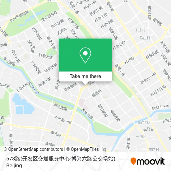 578路(开发区交通服务中心-博兴六路公交场站) map