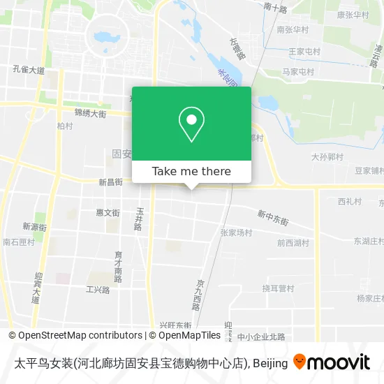 太平鸟女装(河北廊坊固安县宝德购物中心店) map