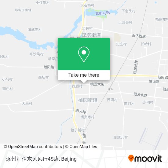 涿州汇佰东风风行4S店 map