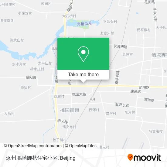 涿州鹏渤御苑住宅小区 map
