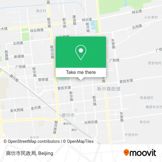 廊坊市民政局 map