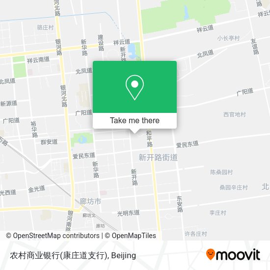 农村商业银行(康庄道支行) map