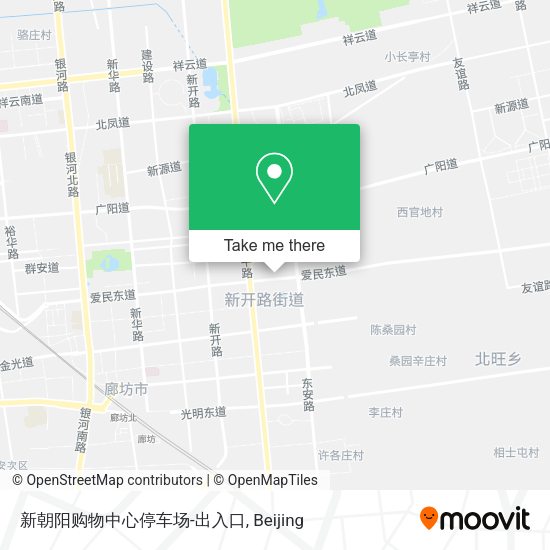 新朝阳购物中心停车场-出入口 map