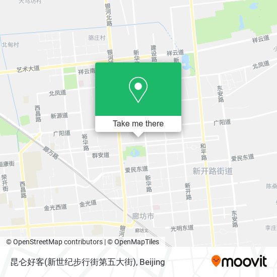 昆仑好客(新世纪步行街第五大街) map