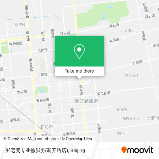 郑远元专业修脚房(新开路店) map