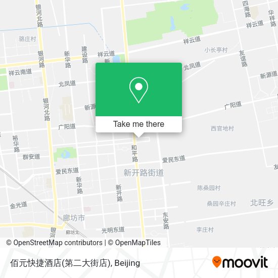佰元快捷酒店(第二大街店) map