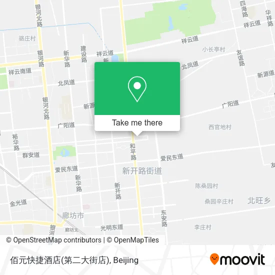 佰元快捷酒店(第二大街店) map