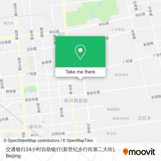 交通银行24小时自助银行(新世纪步行街第二大街) map