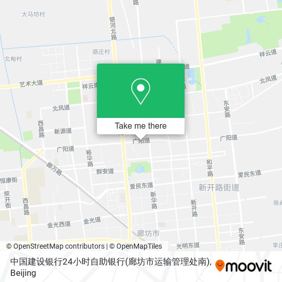 中国建设银行24小时自助银行(廊坊市运输管理处南) map